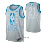 Camiseta All Star 2022 Philadelphia 76ers Joel Embiid #21 Gris