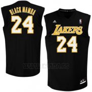Camiseta Apodo Los Angeles Lakers Black Mamba #24 Negro