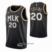 Camiseta Atlanta Hawks John Collins #20 Ciudad 2020-21 Negro