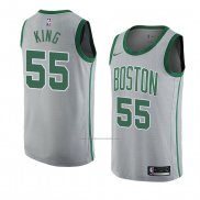 Camiseta Boston Celtics Nick King #55 Ciudad 2018-19 Gris