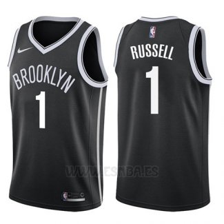 Camiseta Brooklyn Nets D'angelo Russell #1 Icon 2017-18 Negro