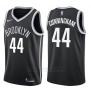 Camiseta Brooklyn Nets Dante Cunningham #44 Icon 2017-18 Negro