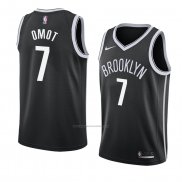 Camiseta Brooklyn Nets Nuni Omot #7 Icon 2018 Negro