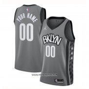 Camiseta Brooklyn Nets Personalizada Statement Gris