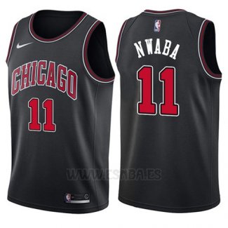 Camiseta Chicago Bulls David Nwaba #11 Statement 2017-18 Negro