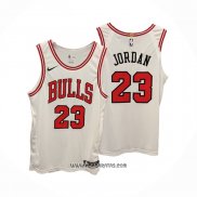 Camiseta Chicago Bulls Michael Jordan #23 Association Autentico Blanco