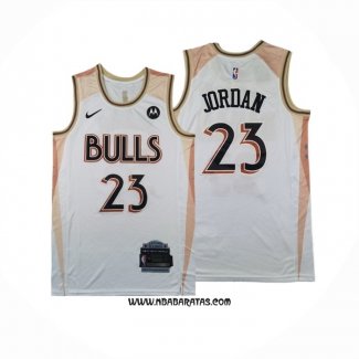 Camiseta Chicago Bulls Michael Jordan #23 Ciudad 2024-25 Blanco