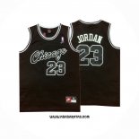 Camiseta Chicago Bulls Michael Jordan #23 Retro Negro Blanco