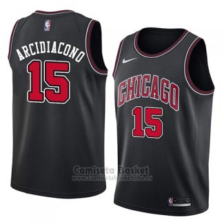 Camiseta Chicago Bulls Ryan Arcidiacono #15 Statement 2018 Negro Rojo