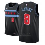 Camiseta Chicago Bulls Zach Lavine #8 Ciudad 2018-19 Negro