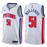 Camiseta Detroit Pistons Boban Marjanovic #51 Association 2017-18 Blanco