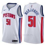 Camiseta Detroit Pistons Boban Marjanovic #51 Association 2017-18 Blanco