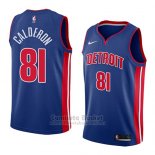 Camiseta Detroit Pistons Jose Calderon #81 Icon 2018 Azul