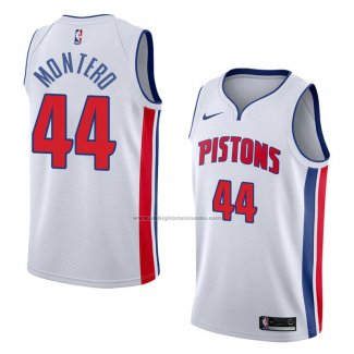 Camiseta Detroit Pistons Luis Montero #44 Association 2018 Blanco