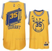 Camiseta Golden State Warriors Kevin Durant #35 Retro City Bus Amarillo