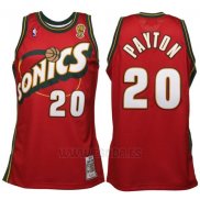 Camiseta Historic Retro Seattle SuperSonics Gary Payton #20 Rojo