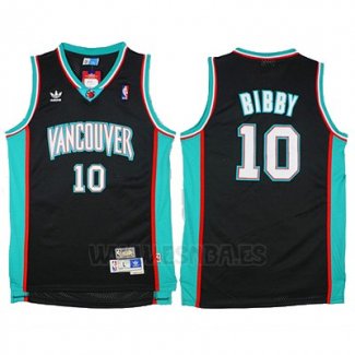 Camiseta Historic Retro Vancouver Grizzlies Mike Bibby #10 Negro