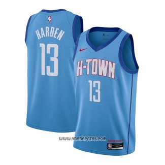 Camiseta Houston Rockets James Harden #13 Ciudad 2020-21 Azul