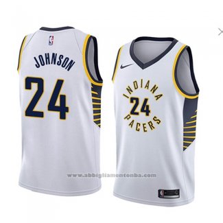 Camiseta Indiana Pacers Alize Johnson #24 Association 2018 Blanco