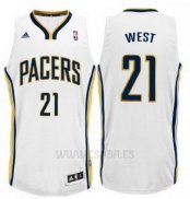 Camiseta Indiana Pacers David West #21 Blanco