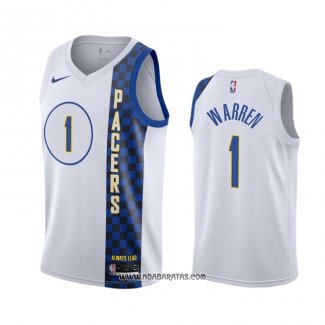 Camiseta Indiana Pacers T.j. Warren #1 Ciudad Blanco