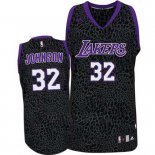Camiseta Leopard Light Loco Los Angeles Lakers Magic Johnson #32 Negro