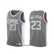 Camiseta Los Angeles Clippers Lou Williams #23 Earned 2020-21 Gris