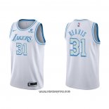 Camiseta Los Angeles Lakers Austin Reaves #31 Ciudad 2021-22 Blanco