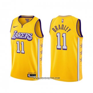 Camiseta Los Angeles Lakers Avery Bradley #11 Ciudad 2019-20 Amarillo