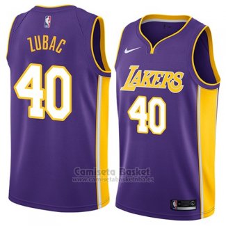 Camiseta Los Angeles Lakers Ivica Zubac #40 Statement 2018 Violeta