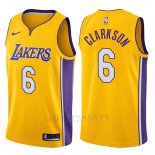 Camiseta Los Angeles Lakers Jordan Clarkson #6 Swingman Icon 2017-18 Oro