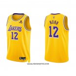 Camiseta Los Angeles Lakers Kendrick Nunn #12 75th Anniversary 2021-22 Amarillo