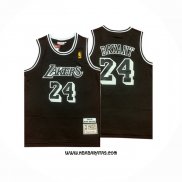 Camiseta Los Angeles Lakers Kobe Bryant #24 Mitchell & Ness 2007-08 Negro Blanco