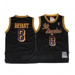 Camiseta Los Angeles Lakers Kobe Bryant #8 Retro Negro