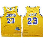 Camiseta Los Angeles Lakers Lebron James Amarillo