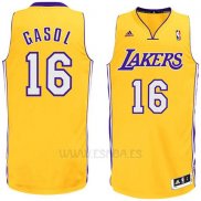 Camiseta Los Angeles Lakers Pau Gasol #16 Amarillo