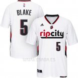 Camiseta Manga Corta Portland Trail Blazers Steve Blake #5 Blanco