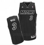 Camiseta Miami Heat Dwyane Wade #3 Negro