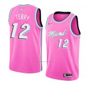 Camiseta Miami Heat Heat Emanuel Terry #12 Earned 2018-19 Rosa