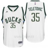 Camiseta Milwaukee Bucks Mirza Teletovic #35 Blanco