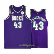 Camiseta Milwaukee Bucks Thanasis Antetokounmpo #43 Classic 2022-23 Violeta