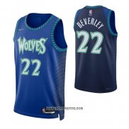 Camiseta Minnesota Timberwolves Patrick Beverley #22 Ciudad 2021-22 Azul