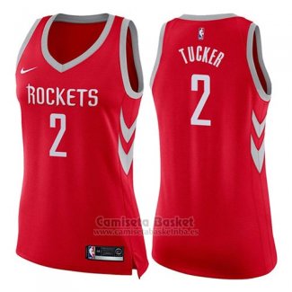 Camiseta Mujer Houston Rockets P.j. Tucker Icon #2 2017-18 Rojo