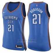 Camiseta Mujer Oklahoma City Thunder Andre Roberson Icon #21 2017-18 Azul