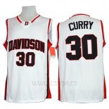 Camiseta NCAA Davidson Wildcat Stephen Curry #30 Blanco