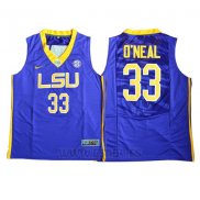 Camiseta NCAA LSU Tigers Shaquille O'Neal #33 Violeta