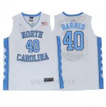 Camiseta NCAA North Carolina Tar Heels Harrison Barnes #40 Blanco