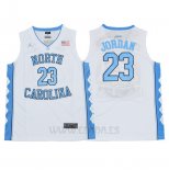 Camiseta NCAA North Carolina Tar Heels Michael Jordan #23 Blanco