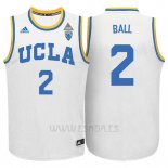 Camiseta NCAA UCLA Bruins Lonzo Ball #2 Blanco