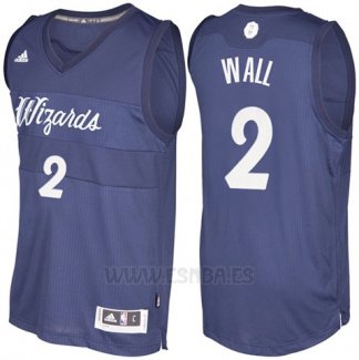 Camiseta Navidad 2016 Washington Wizards John Wall #2 Azul